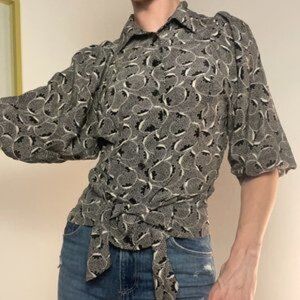 Elegant Black and White Blouse